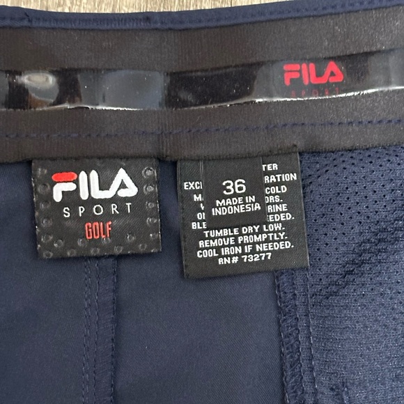 Men's FILA Sport 36 Large Golf Shorts Navy Blue Chino Khakis Athletic Grip Waist - Picture 8 of 10